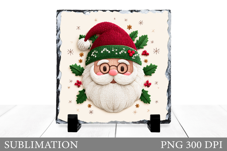 Santa Claus Slate Design. Christmas Slate Sublimation