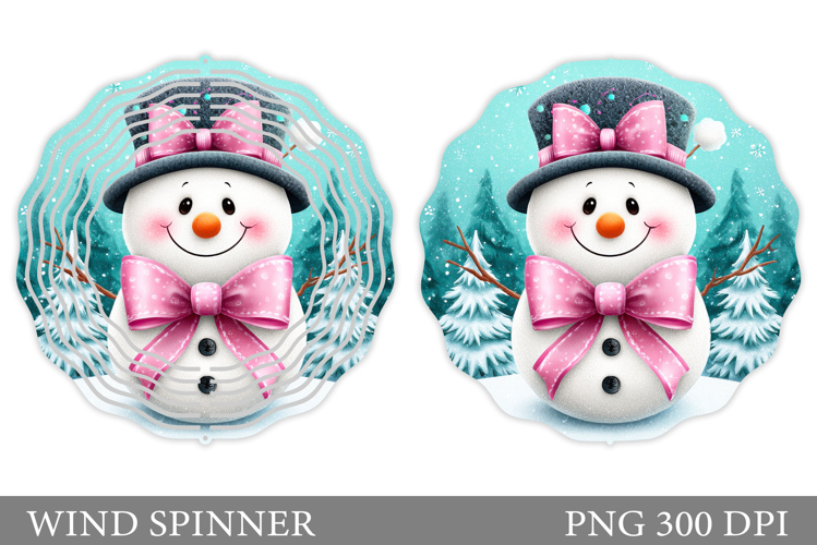 Christmas Wind Spinner. Cute Snowman Wind Spinner Design