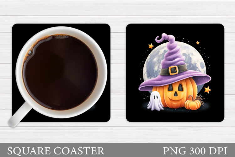 Halloween Pumpkin Coaster. Halloween Coaster Sublimation
