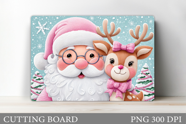 Santa Claus Cutting Board. Christmas Cutting Board