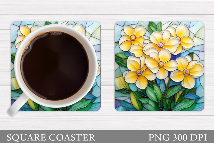 Floral Coaster Design. Flowers Coaster Sublimation