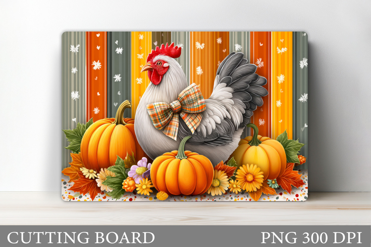 Fall Chicken Cutting Board. Fall Cutting Board Design