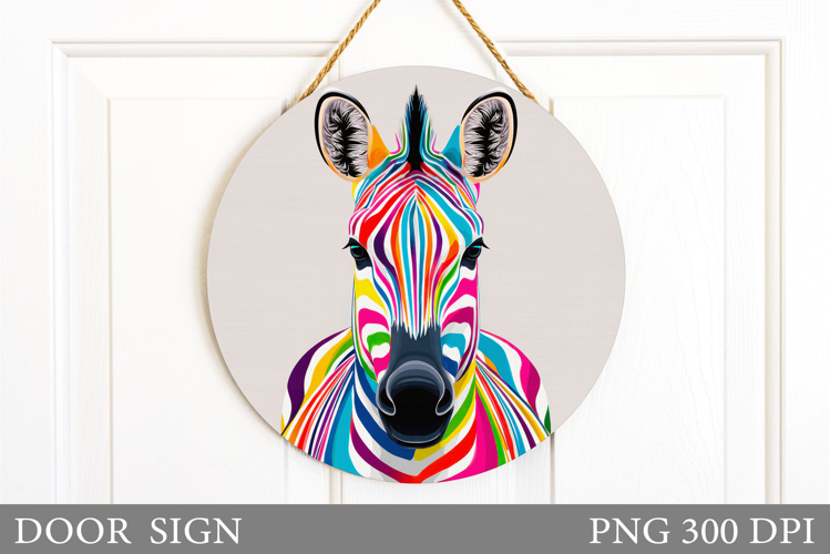 Zebra Door Sign Design. Zebra Sublimation example image 1