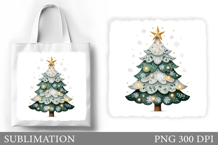 Christmas Tree Tote Bag. Christmas Tote Bag Design