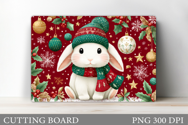 Christmas Bunny Cutting Board. Christmas Cutting Board