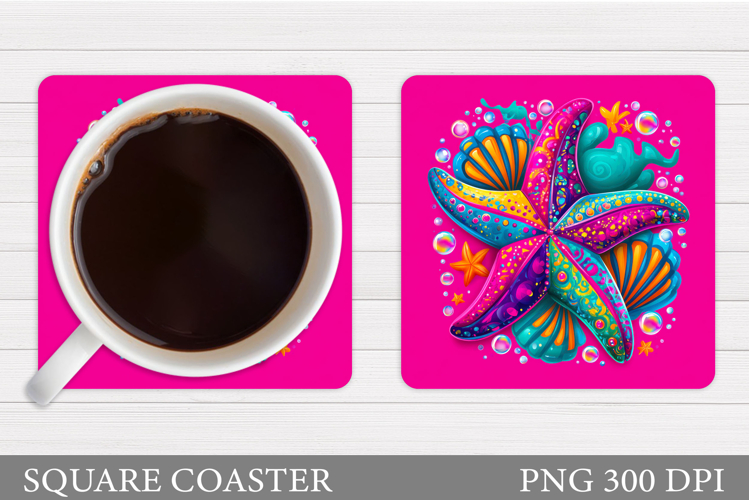 Starfish Coaster Design. Starfish Sublimation