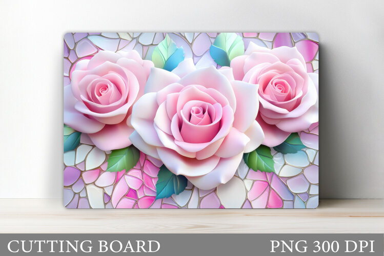 Roses Cutting Board. Flowers Cutting Board Sublimation example image 1