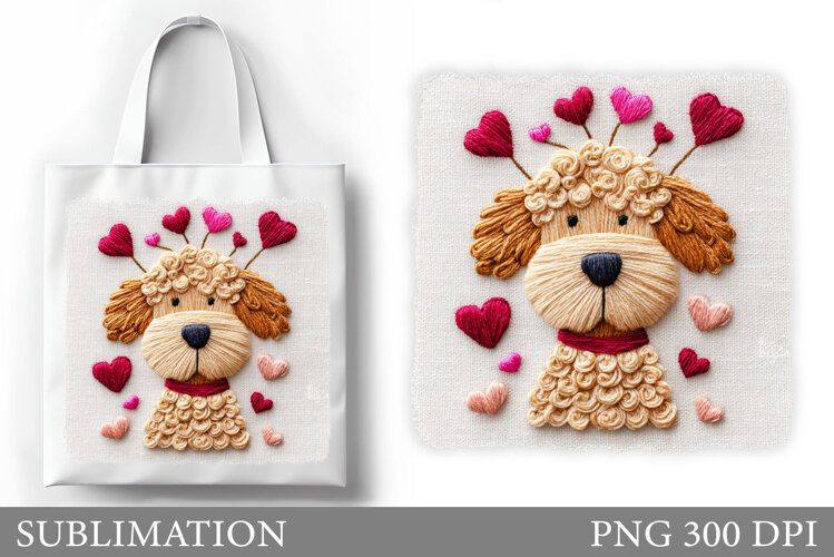 Cute Dog Tote Bag Design. Dog Sublimation example image 1