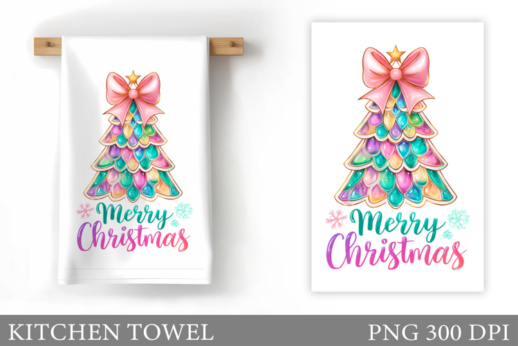 Christmas Tree Kitchen Towel. Christmas Kitchen Towel Design