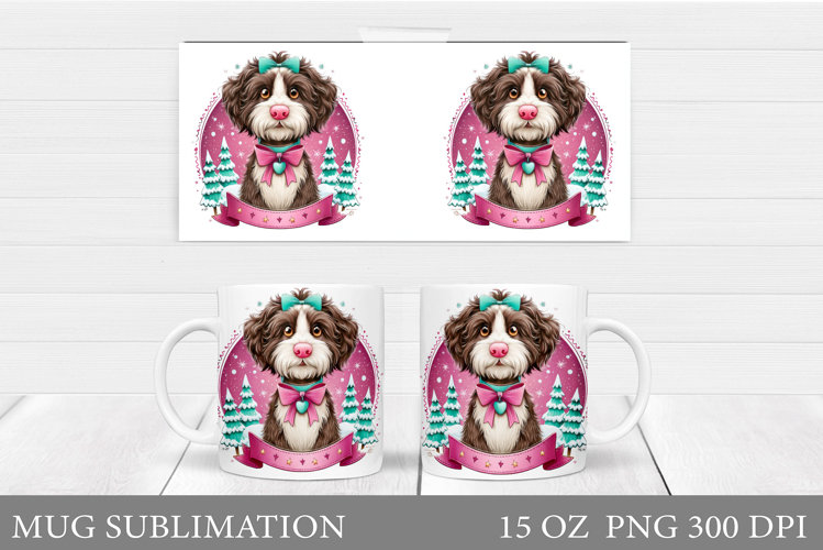 Christmas Dog Mug Design. Christmas Mug Sublimation
