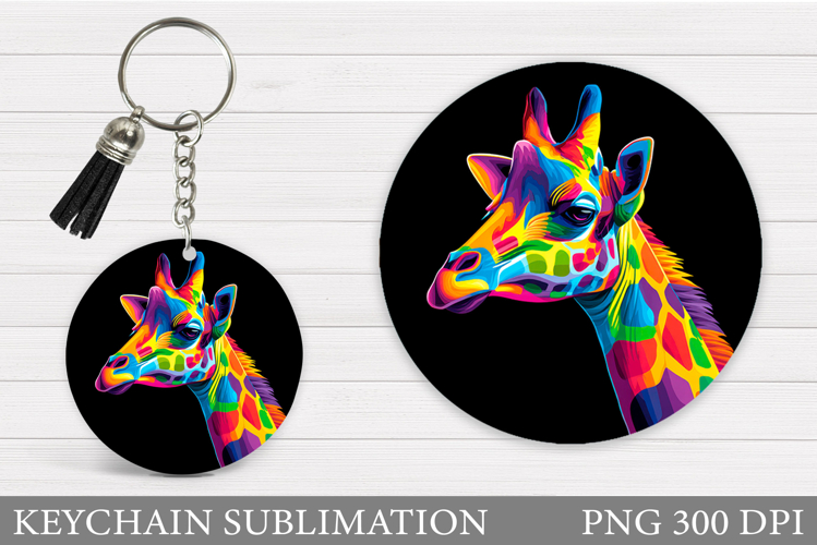 Giraffe Keychain Design. Giraffe Sublimation