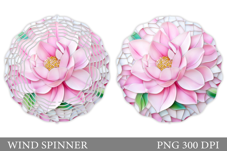 Flowers Wind Spinner Design. Floral Wind Spinner Sublimation
