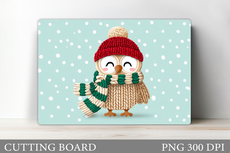 Christmas Owl Cutting Board. Christmas Cutting Board