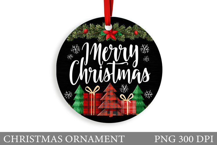 Christmas Ornament Sublimation. Merry Christmas Ornament
