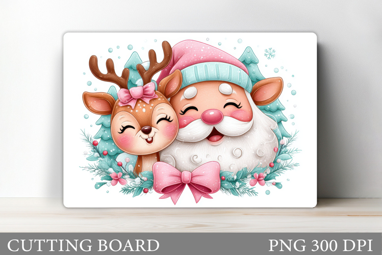 Santa Claus Cutting Board. Christmas Cutting Board