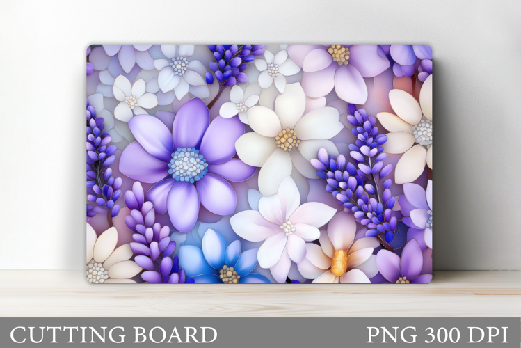 Flowers Cutting Board Sublimation. Wildflowers Cutting Board