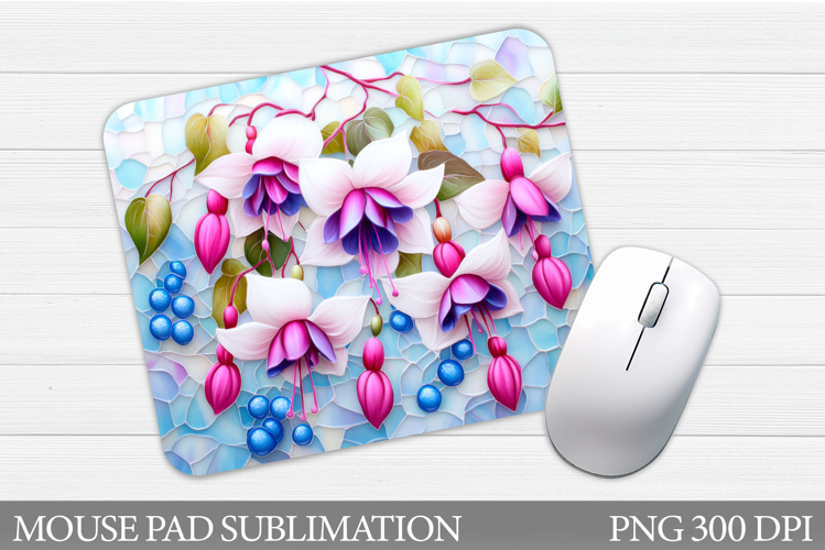 Flowers Mouse Pad Sublimation. Floral Mouse Pad Design