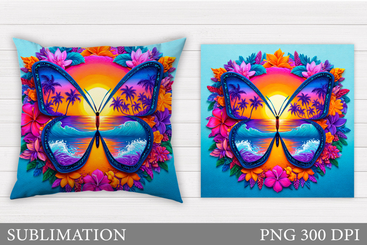 Butterfly Pillow Design. Butterfly Sublimation