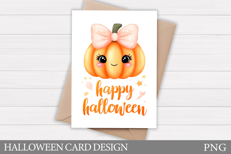 Halloween Pumpkin Card Design. Halloween Card Printable