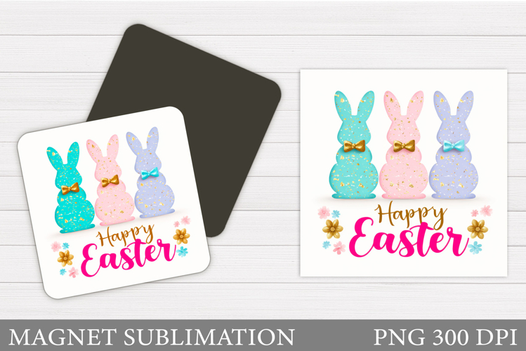 Easter Bunny Magnet Design. Easter Magnet Sublimation