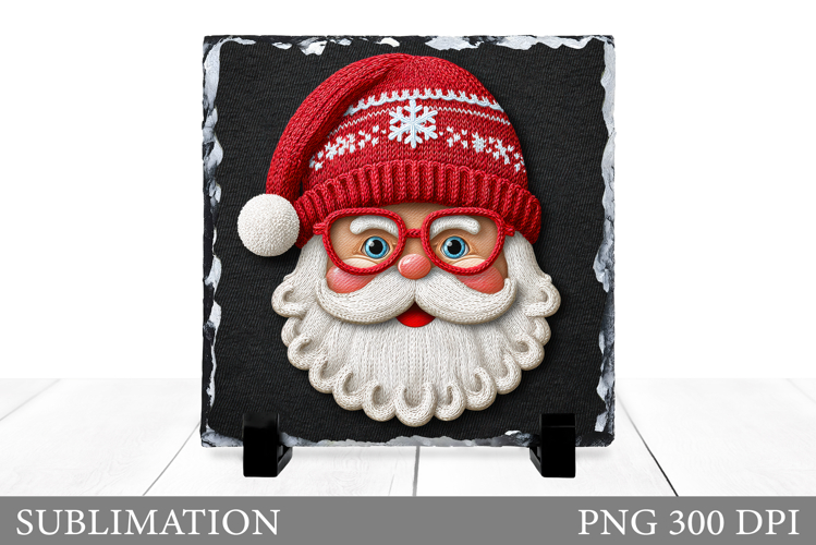 Santa Claus Slate Design. Christmas Slate Sublimation