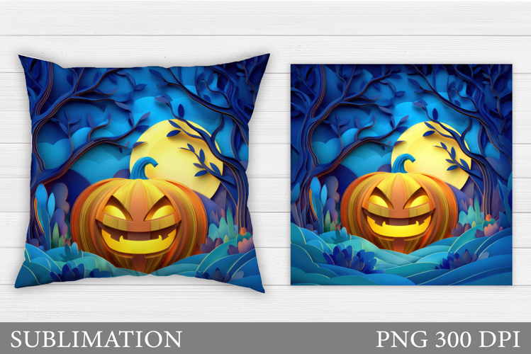 Halloween Pumpkin Pillow. Halloween Pillow Sublimation