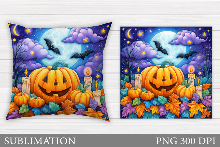 Halloween Pumpkin Pillow. Halloween Pillow Sublimation