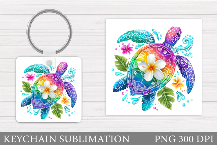 Sea Turtle Keychain Design. Sea Turtle Sublimation