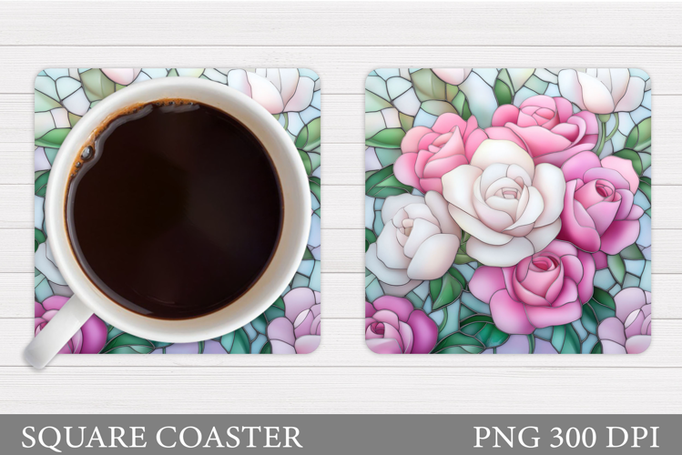 Roses Coaster Design. Roses Sublimation