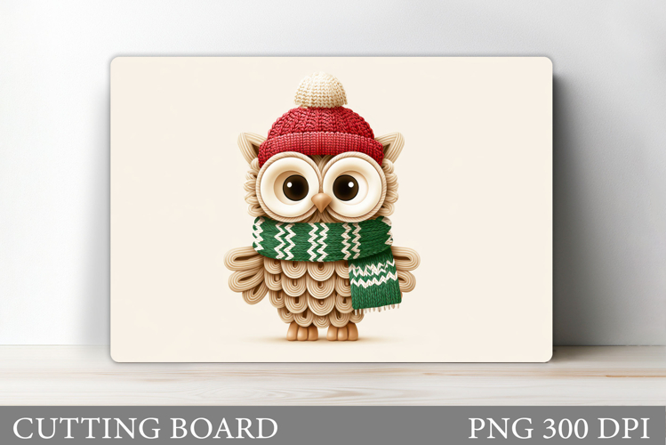 Christmas Owl Cutting Board. Christmas Cutting Board