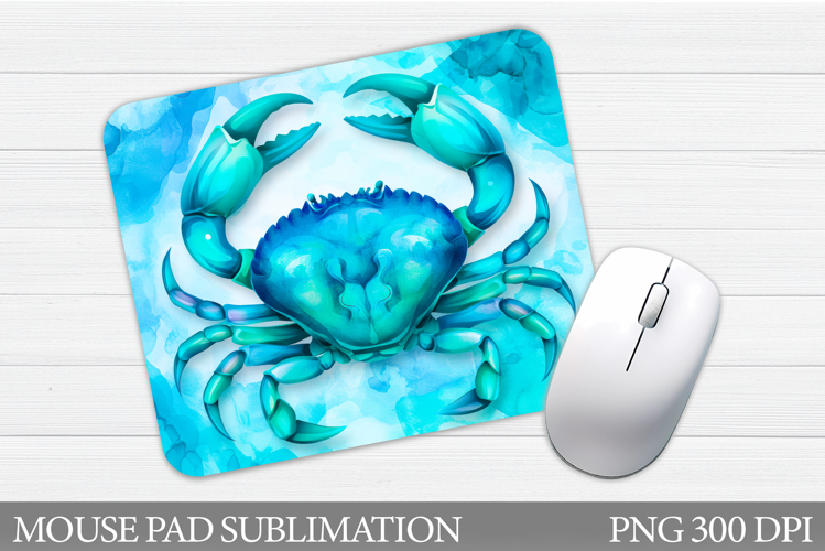 Crab Mouse Pad Design. Sea Mouse Pad Sublimation