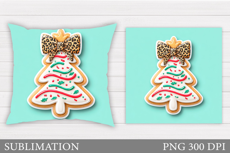 Christmas Tree Cakes Pillow. Christmas Pillow Sublimation