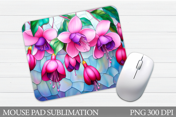 Flowers Mouse Pad Sublimation. Floral Mouse Pad Design