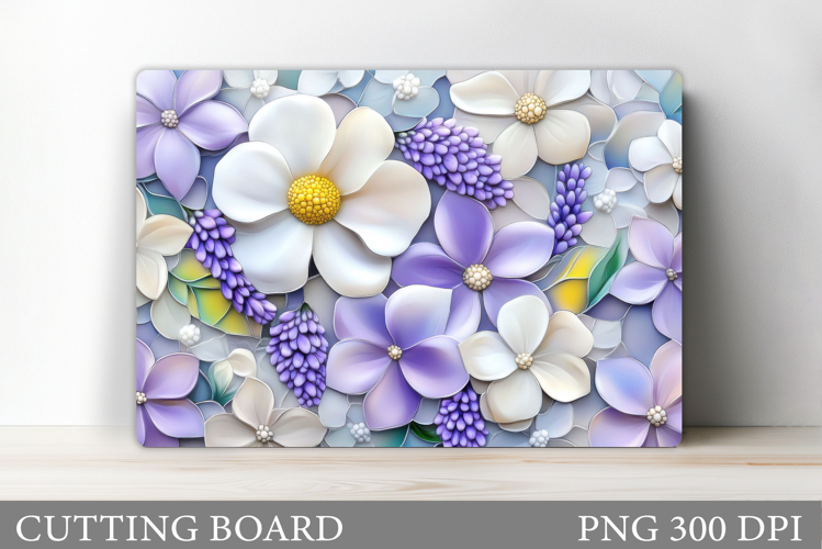 Wildflowers Cutting Board. Flowers Cutting Board Sublimation