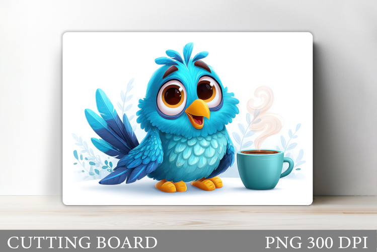 Cute Bird Cutting Board Design. Cute Bird Sublimation