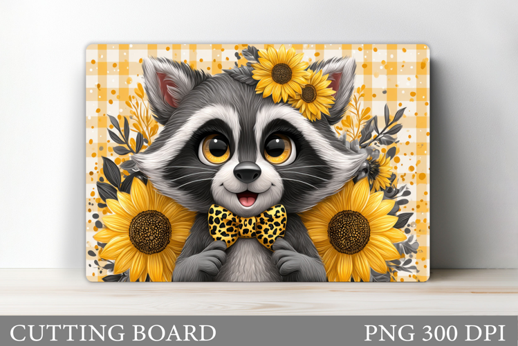 Cute Raccoon Cutting Board. Cute Raccoon Sublimation
