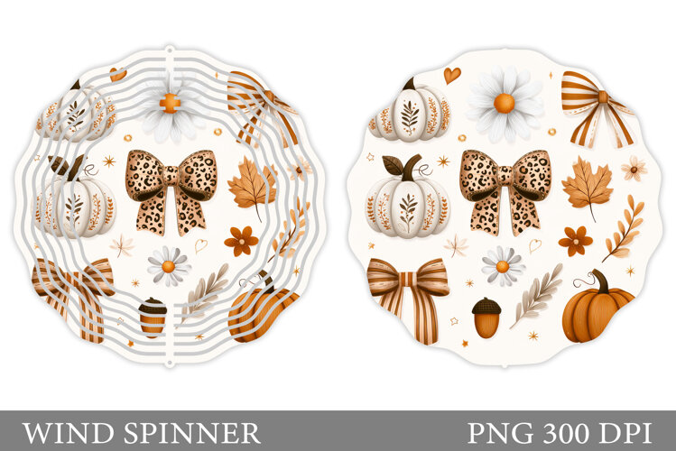 Fall Wind Spinner Design. Fall Pumpkin Wind Spinner example image 1