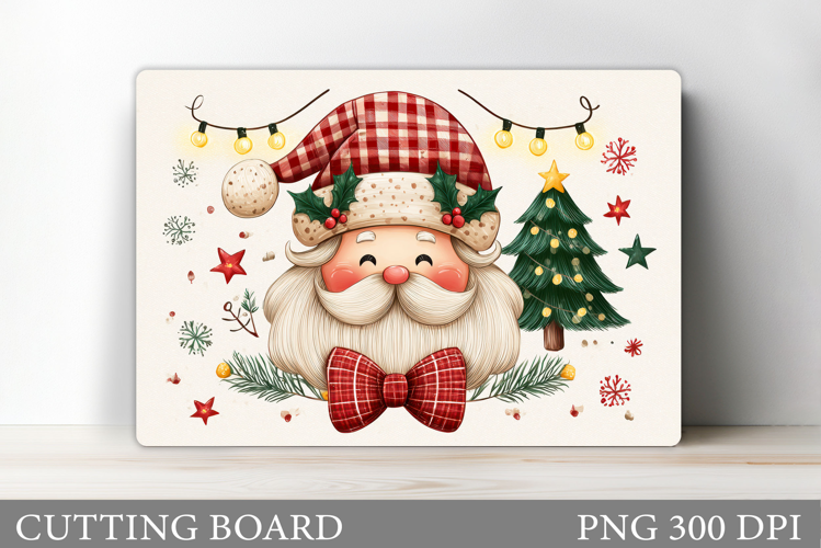 Santa Claus Cutting Board. Christmas Cutting Board