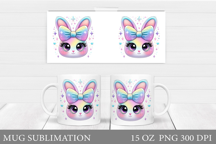 Cute Bunny Mug Design. Cute Bunny Sublimation