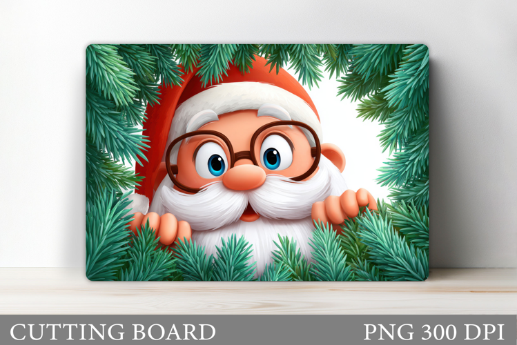 Santa Claus Cutting Board. Christmas Cutting Board