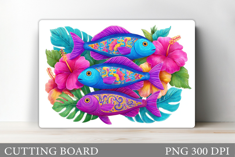 Fish Cutting Board Design. Fish Sublimation