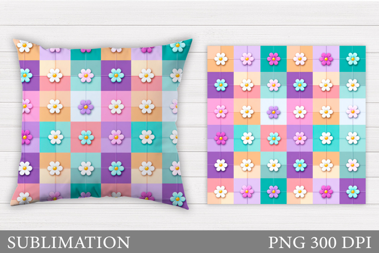 Flowers Pillow Design. Floral Pillow Sublimation