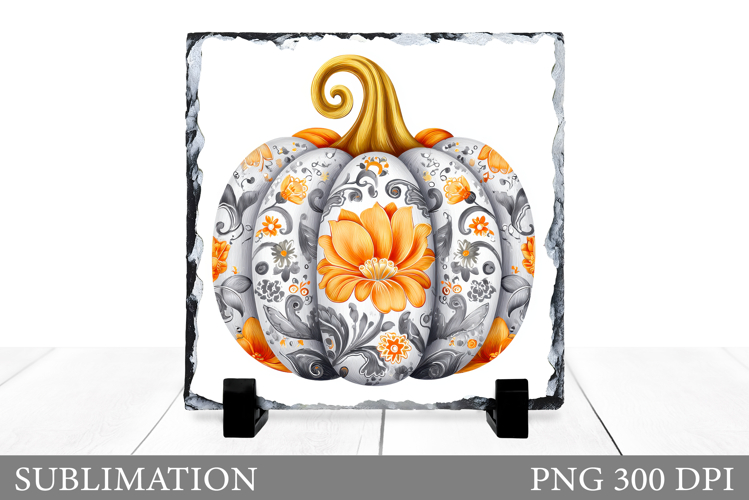 Fall Pumpkin Slate Sublimation. Fall Pumpkin Sublimation