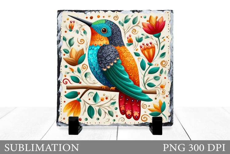 Bird Sublimation. Cute Bird Slate Design