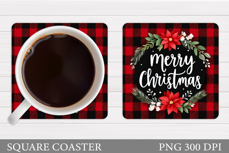 Merry Christmas Coaster. Christmas Coaster Sublimation