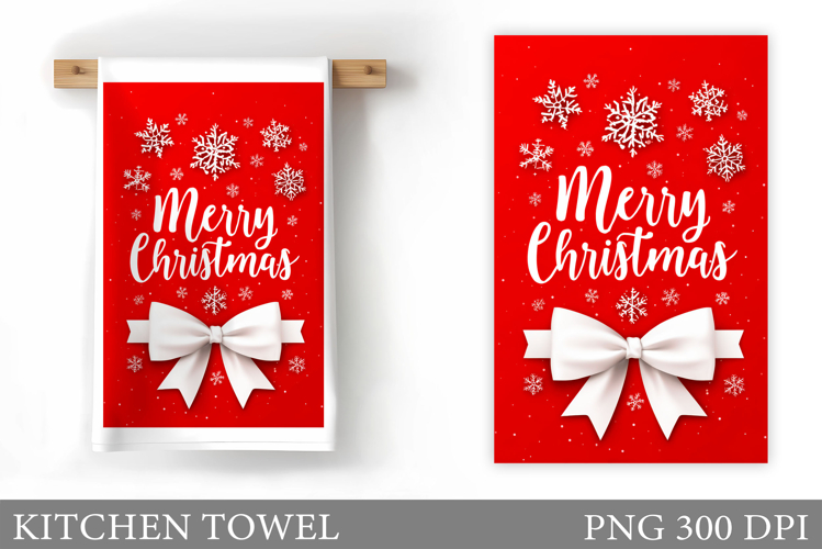Merry Christmas Kitchen Towel. Christmas Kitchen Towel