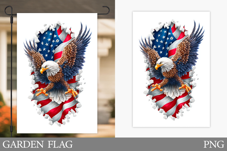 Patriotic Eagle Garden Flag. Patriotic Garden Flag Design