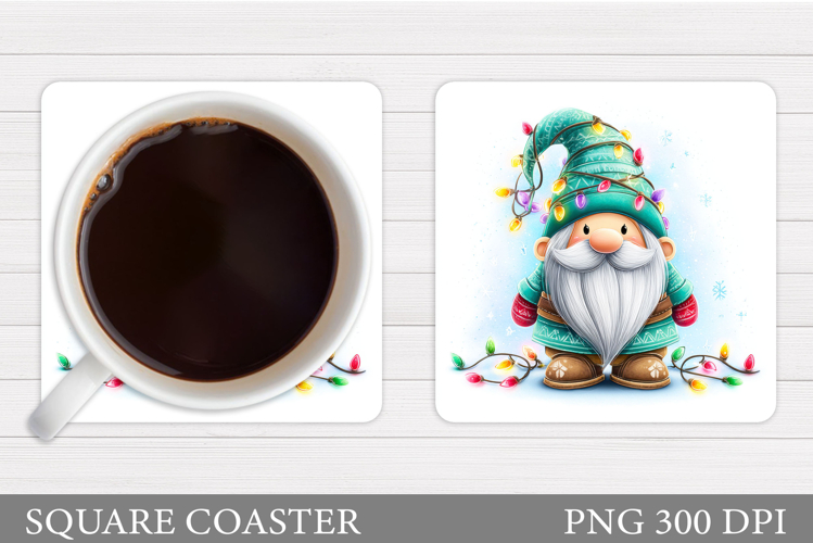 Christmas Gnome Coaster. Christmas Coaster Sublimation