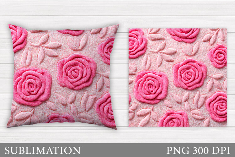 Roses Sublimation. Roses Pillow Sublimation example image 1