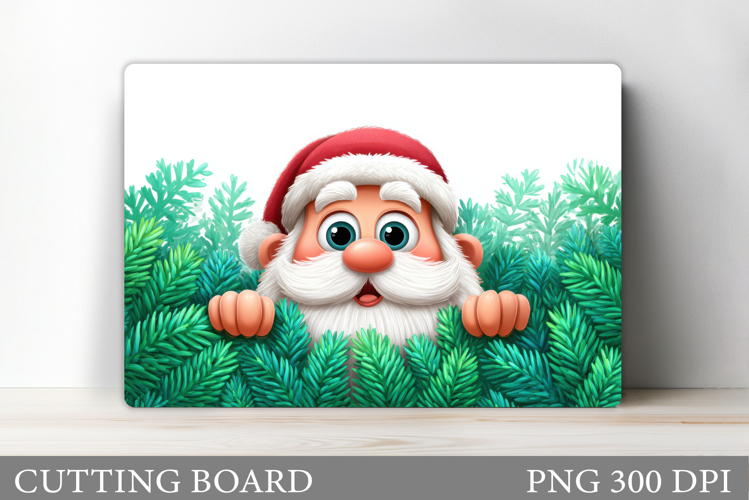 Santa Claus Cutting Board. Christmas Cutting Board